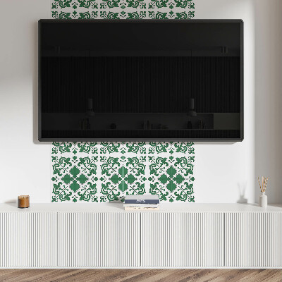 Self adhesive vinyl floor tiles Ornament plant patterns in a classic style