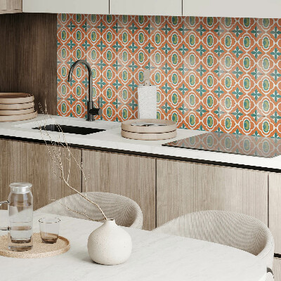 Vinyl tiles A plant motif in the form of a mosaic