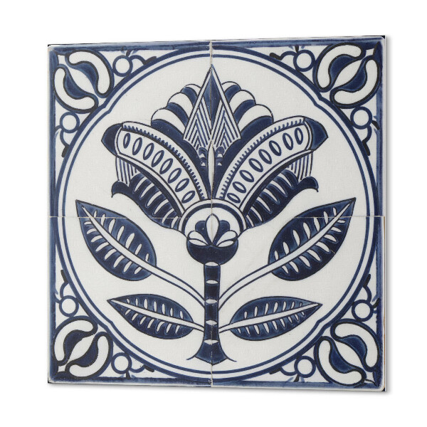 Self adhesive vinyl floor tiles Ceramic floral pattern