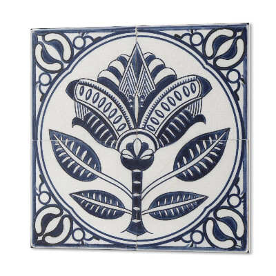 Self adhesive vinyl floor tiles Ceramic floral pattern