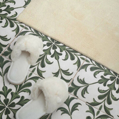 Self adhesive vinyl floor tiles Floral motif on the tile