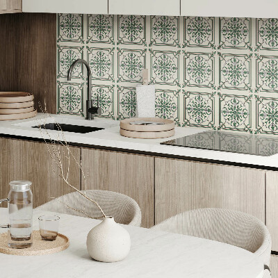 Self adhesive vinyl floor tiles Ornaments in a floral pattern