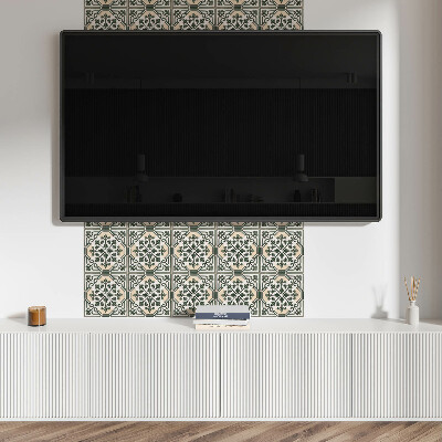 Self adhesive vinyl floor tiles Botanical motif on the tile