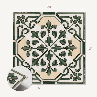 Self adhesive vinyl floor tiles Botanical motif on the tile