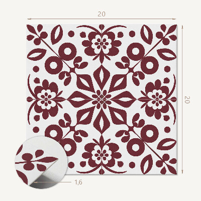Pvc wall panels A pattern of flowers accompanied by leaves