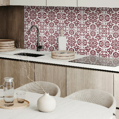 Pvc wall panels A pattern of flowers accompanied by leaves