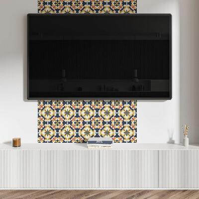 Vinyl tiles Geometry in a floral style