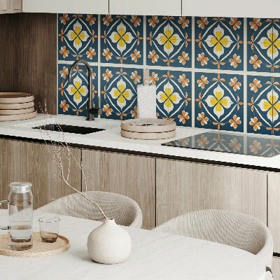 Pvc wall panels Symmetrical floral motif in an elegant style