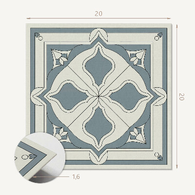 Self adhesive vinyl floor tiles Floral pattern on tiles