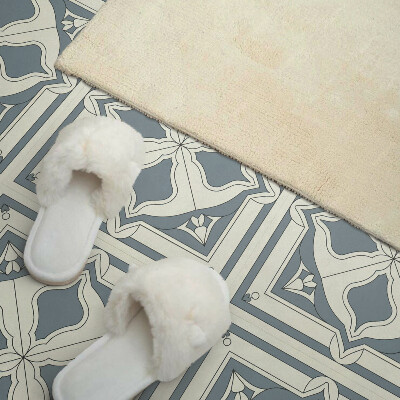 Self adhesive vinyl floor tiles Floral pattern on tiles