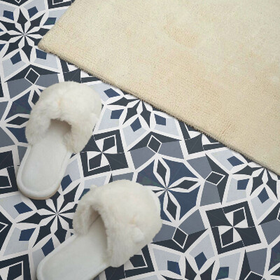 Vinyl tiles A geometric floral pattern
