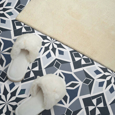 Vinyl tiles A geometric floral pattern