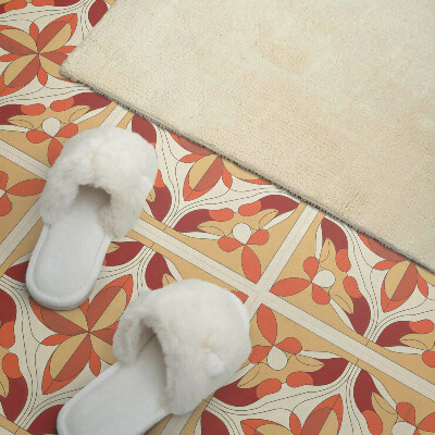 Vinyl tiles A modern floral motif in an abstract version
