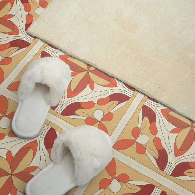 Vinyl tiles A modern floral motif in an abstract version