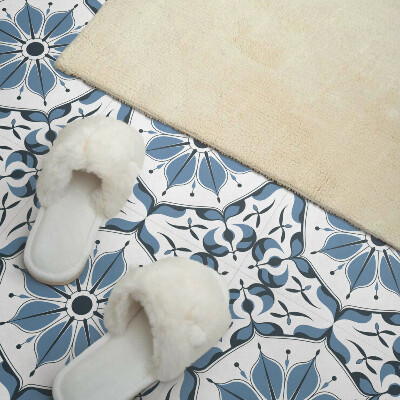 Self adhesive vinyl floor tiles Floral print with refined accents