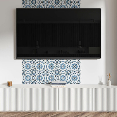Self adhesive vinyl floor tiles Floral print with refined accents