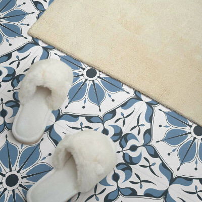 Self adhesive vinyl floor tiles Floral print with refined accents