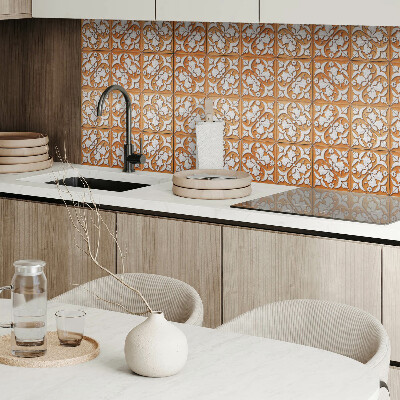 Self adhesive vinyl floor tiles An elegant floral motif