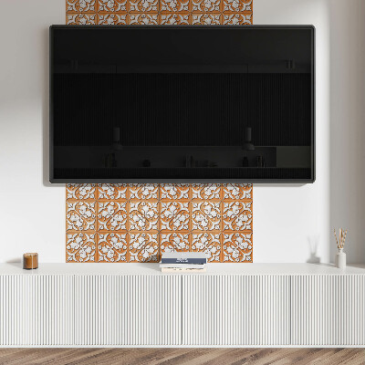 Self adhesive vinyl floor tiles An elegant floral motif