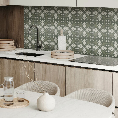 Self adhesive vinyl floor tiles Floral pattern on ceramics