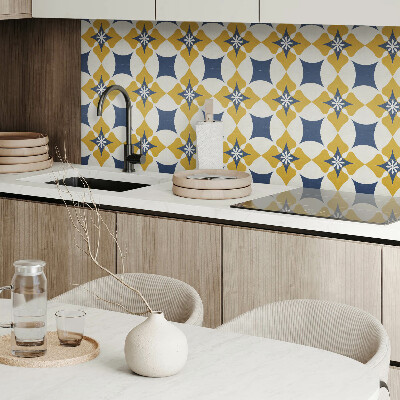 Pvc wall panels Symmetrical flower pattern in pastel tones