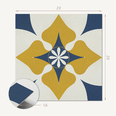 Pvc wall panels Symmetrical flower pattern in pastel tones