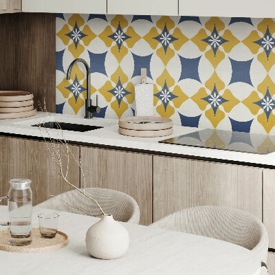 Pvc wall panels Symmetrical flower pattern in pastel tones