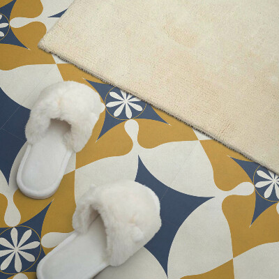 Pvc wall panels Symmetrical flower pattern in pastel tones