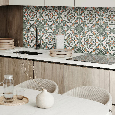 Vinyl tiles Floral design with leafy accents