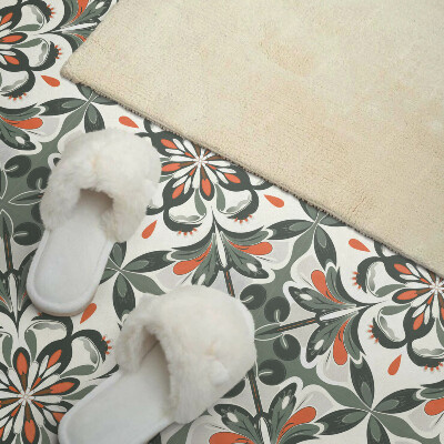 Vinyl tiles Floral design with leafy accents