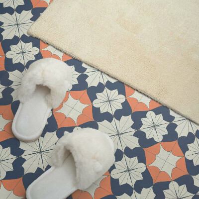 Self adhesive vinyl floor tiles Stylish geometric floral pattern