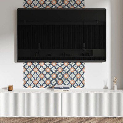 Self adhesive vinyl floor tiles Stylish geometric floral pattern