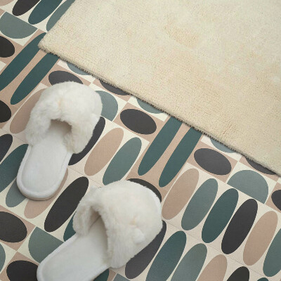 Pvc wall panels Dynamic oval graphic motifs