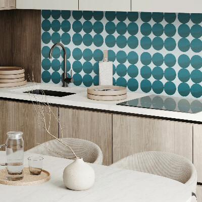 Vinyl tiles Circular patterns in a geometric grid