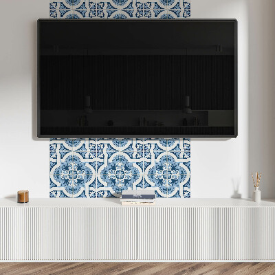Self adhesive vinyl floor tiles Ornamental tile pattern in an elegant version