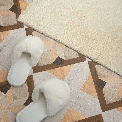 Vinyl tiles Geometric motif in a square form