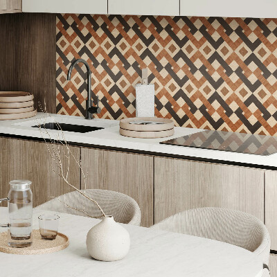 Vinyl tiles Wooden shapes in geometry