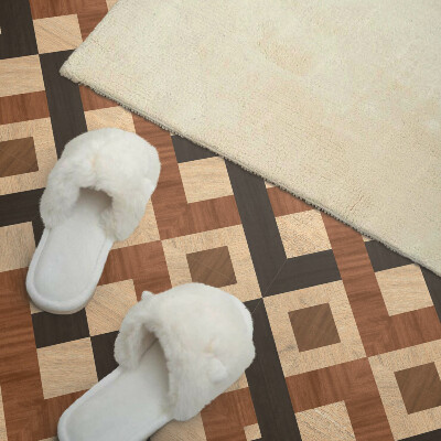 Vinyl tiles Wooden shapes in geometry