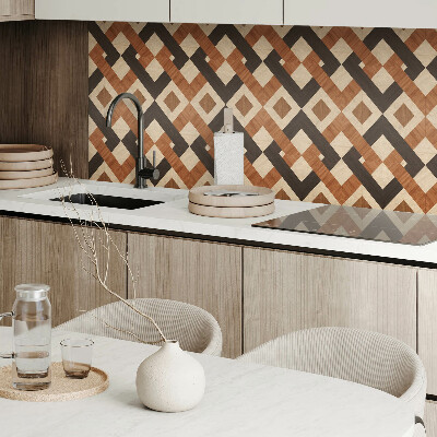 Vinyl tiles Wooden shapes in geometry