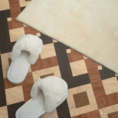Vinyl tiles Wooden shapes in geometry