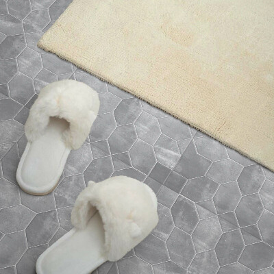 Self adhesive vinyl floor tiles Mosaic hexagonal pattern in a modern style
