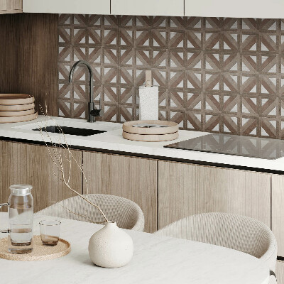 Vinyl tiles Wood shapes in a concrete mold