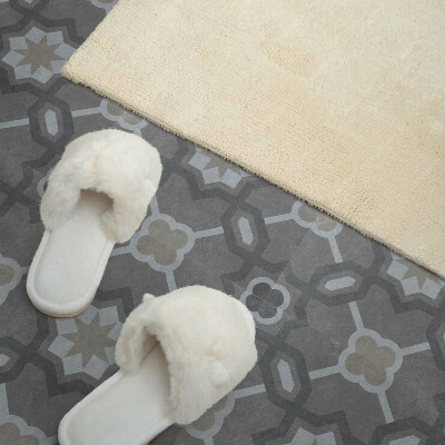 Self adhesive vinyl floor tiles Geometry in a fashionable tile pattern