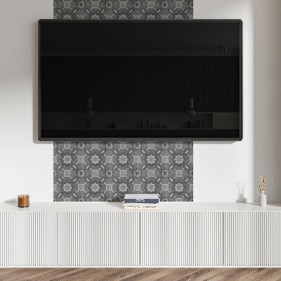 Self adhesive vinyl floor tiles Geometry in a fashionable tile pattern