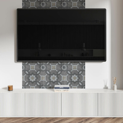 Self adhesive vinyl floor tiles Geometry in a fashionable tile pattern