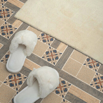 Vinyl tiles Angular motifs on tiles