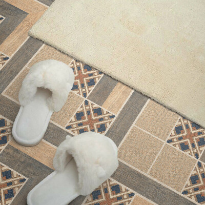 Vinyl tiles Angular motifs on tiles