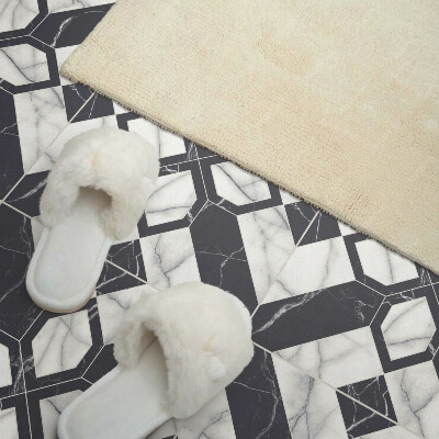 Pvc wall panels Marble figures in a geometric style