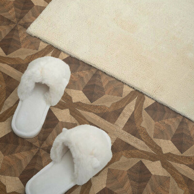Vinyl tiles A complex pattern in geometric form