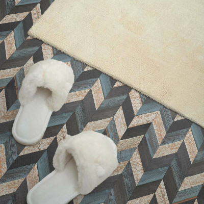 Pvc wall panels Wooden zigzags in a modern style